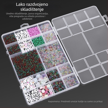 Kutija za pohranu nakita s 18 mrežastim priborom, kutija za elektroničke dijelove, kutija za klasifikaciju vijaka, kutija za pohranu malih perli