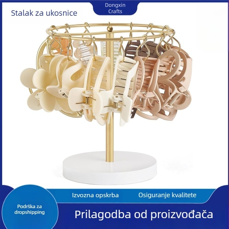 Metalni stalak za kopče za kosu, stalak za pohranu, stalak za djevojčice, kopče za kosu, stalak za kopče za šape, pribor za kosu, pohrana u sobi, ukras za stol