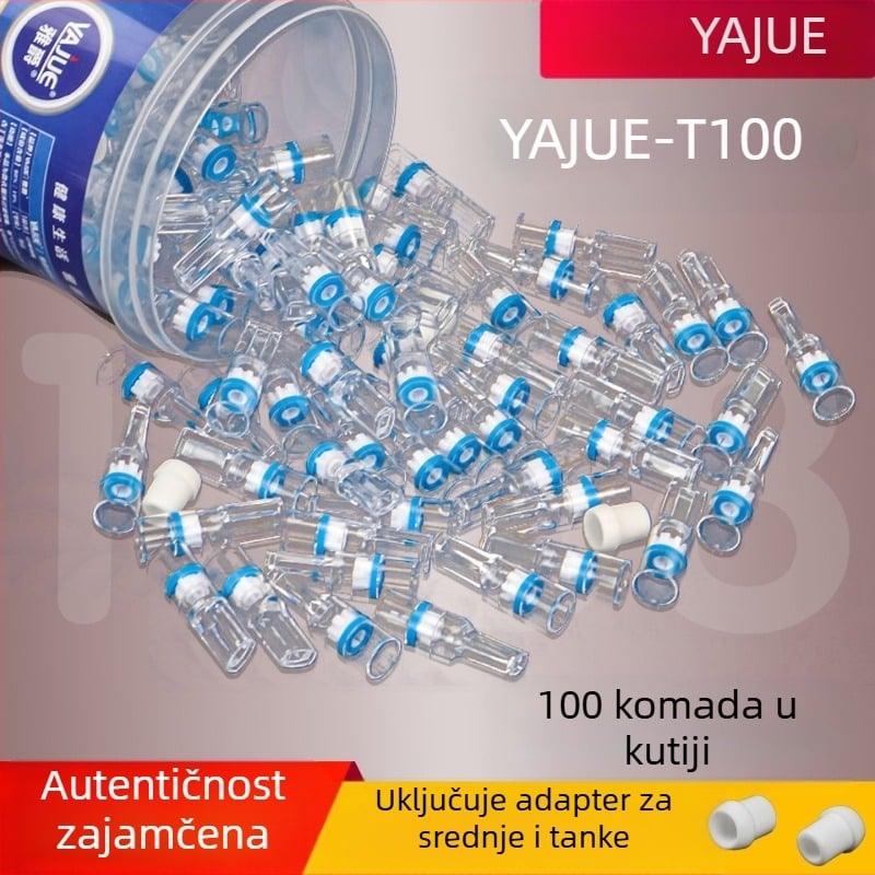 Yajue Jednokratni držač za cigarete Filter za cigarete Jednokratni debeli i tanki filter za opušak cigarete s dvostrukom upotrebom T-100 za muškarce i žene