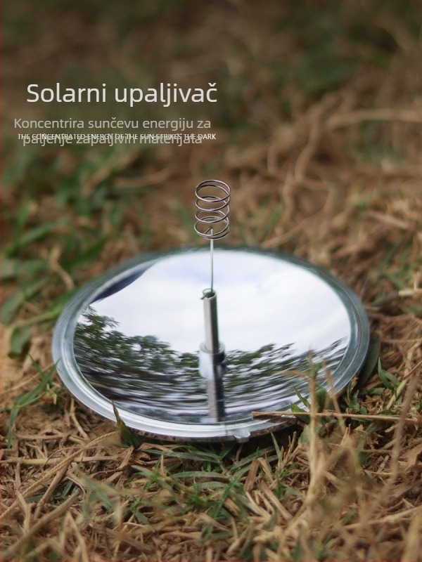 Solarni upaljač za vanjsku upotrebu, planinarenje, kampiranje, preživljavanje u divljini, pohrana, prijenosni solarni štednjak, vatra, upaljač za cigarete