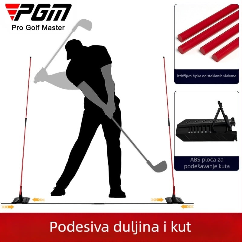 PGM Golf Swing Plane uređaj za trening, šipka za podešavanje kuta, korektor držanja, pokazivač smjera, pomoćna oprema