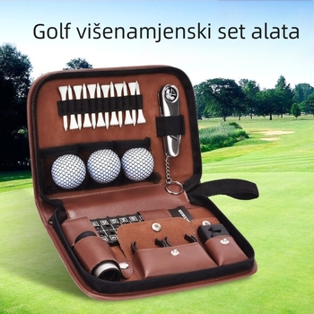 Golf komplet, torba za golf pribor, jednostavna za nošenje, višenamjenska kožna torba velikog kapaciteta na zalihi