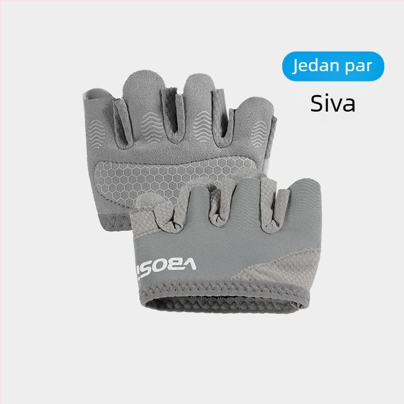 Vbosi rukavice s četiri prsta za žene i muškarce, protiv žuljeva, pilates, zračna joga, neklizajuće, prozračne rukavice s pola prsta, veleprodaja