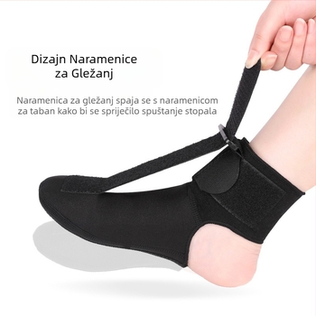 Ortoza za gležanj za spuštanje stopala, Istezanje plantarne fascije, Fiksna ortoza za gležanj, Segmentirana podesiva potporna ortoza za trening stopala, Ortoza za stopalo