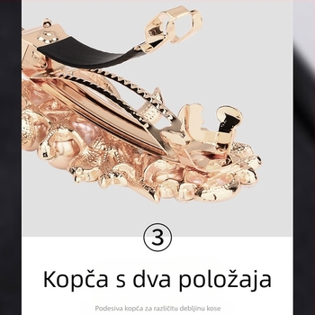 Ukosnica za kosu s cirkonima, ženska, za stražnji dio glave, velika moderna proljetna kopča za kosu, dodaci za kosu, biserna kopča za gornji dio, horizontalna kopča