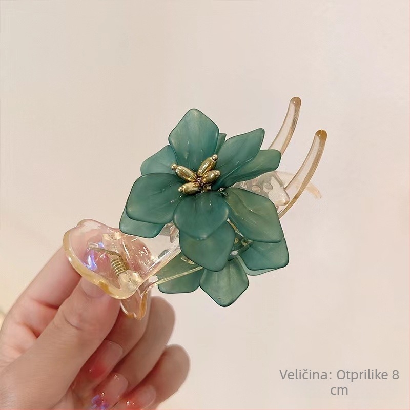 Marubeni kopča za kosu s artefaktom za cvijet, ženska visoka repna kopča za fiksni artefakt, pokrivalo za glavu, ukosnica za kosu za stražnji dio glave