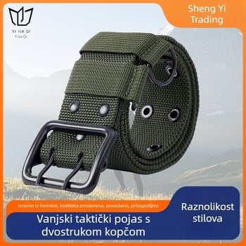 Moderan taktički pojas za vanjsku upotrebu s dvostrukom kopčom, sportski pojas za struk, ležeran višenamjenski pojas