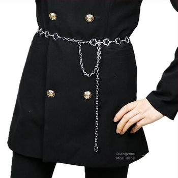 Tvornica direktni struk lanac suknja cvijet ženske svestrane debele sestre dodaci modni metalni tanki remen plus size ukras