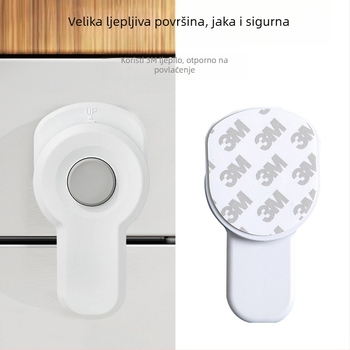 Sigurnosna brava za vrata i prozore pećnice, ladicu ormarića, mikrovalnu pećnicu, kopču protiv otvaranja, bez bušenja, fiksnu zaštitnu bravu za djecu i bebe.