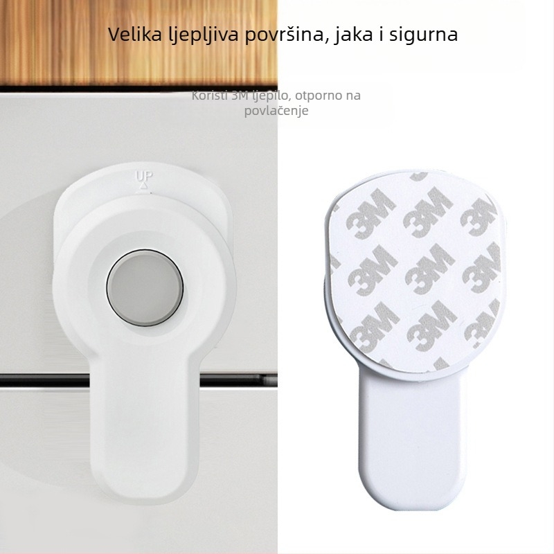 Sigurnosna brava za vrata i prozore pećnice, ladicu ormarića, mikrovalnu pećnicu, kopču protiv otvaranja, bez bušenja, fiksnu zaštitnu bravu za djecu i bebe.