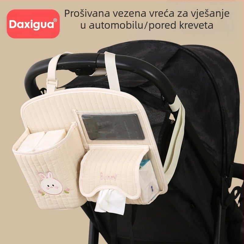 Korejska vrećica za pohranu dječjih kolica, viseća torba za dječji krevetić, vezena pregrada za kanticu, dječja bočica, torba za pelene za mame