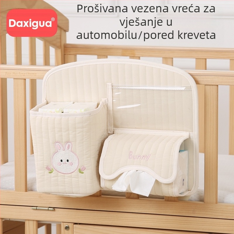 Korejska vrećica za pohranu dječjih kolica, viseća torba za dječji krevetić, vezena pregrada za kanticu, dječja bočica, torba za pelene za mame