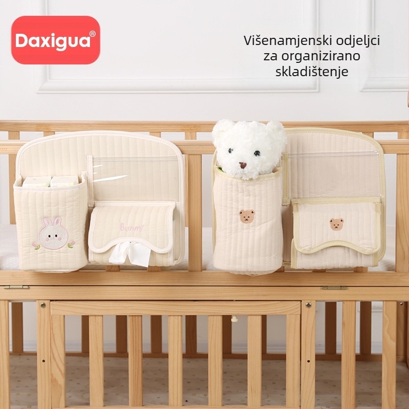 Korejska vrećica za pohranu dječjih kolica, viseća torba za dječji krevetić, vezena pregrada za kanticu, dječja bočica, torba za pelene za mame