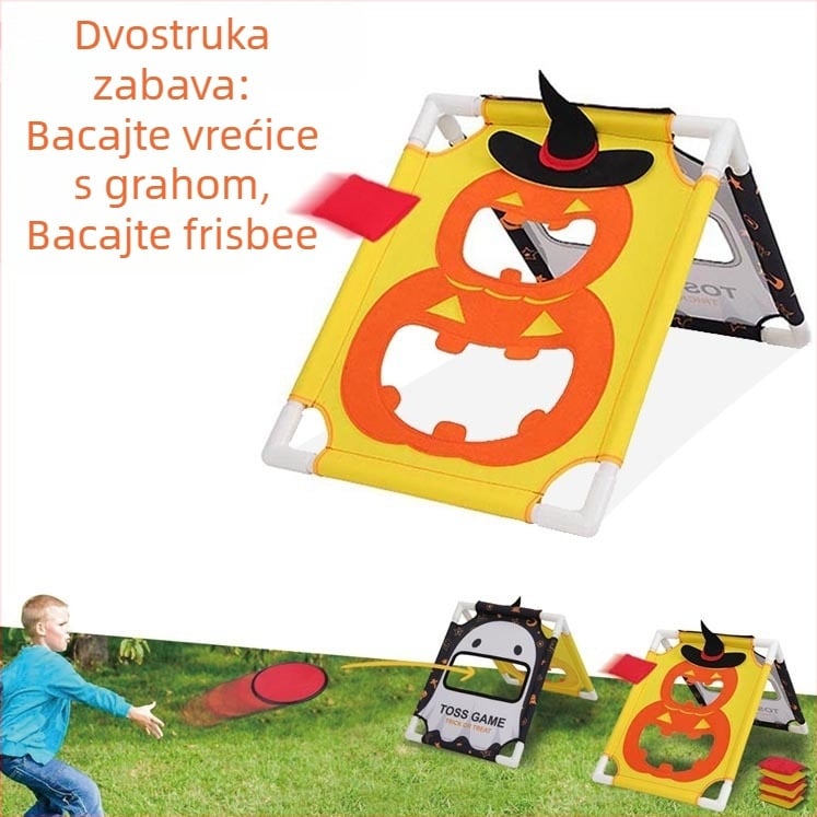 Dječji frizbi, vreća s pijeskom, igra dva u jednom, ploča za senzorni trening, rekviziti za igru, roditelj-dijete, piknik, frizbi meta