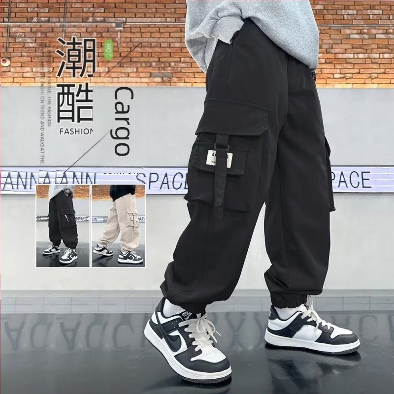 Trenerke za dječake, trendi brend, japanski stil, široke, univerzalne, jesenske, hongkonške, radne, hlače, ležerne, za nos