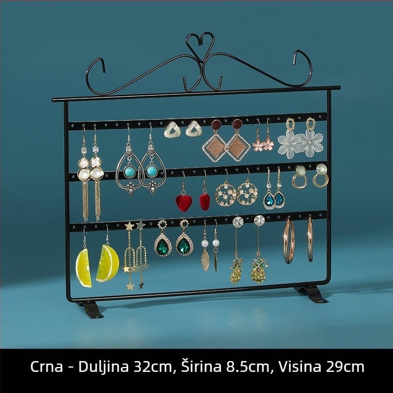 Stalak za naušnice, metalni stalak za nakit velikog kapaciteta, stalak za nokte za uši, kopče za uši, stalak za pohranu nakita, stalak za izlaganje, rekviziti za štandove