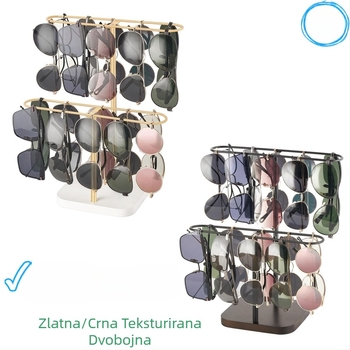Prekogranični stalak za pohranu sunčanih naočala, podrška za označavanje, generacija kose, zlatni željezni prikaz, pohrana naočala, tvornica izvora okvira