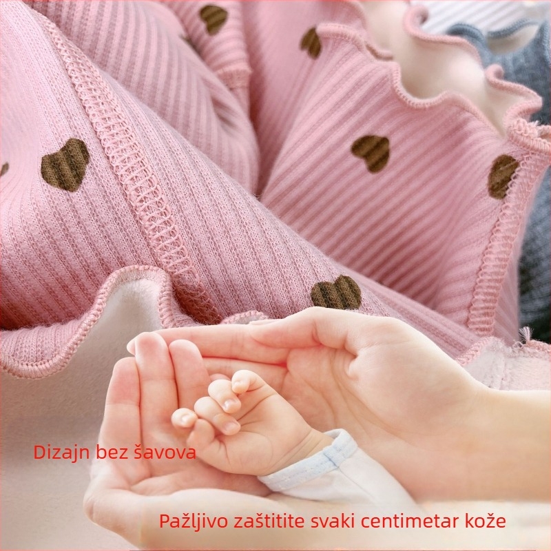 Čisti pamučni djevojački bazna majica, dječja bazna majica dugih rukava, bebina proljetna i jesenska donja odjeća, djevojačko intimno donje rublje klase A