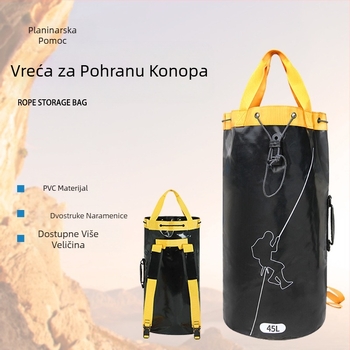 Prekogranična vruća prodajna torba za pohranu užeta za sportove na otvorenom, planinarska torba za penjanje, sklopiva torba za uže preko ramena, ruksak za rijeku