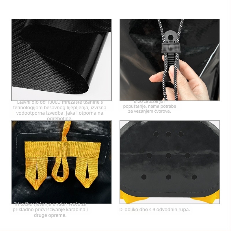 Prekogranična vruća prodajna torba za pohranu užeta za sportove na otvorenom, planinarska torba za penjanje, sklopiva torba za uže preko ramena, ruksak za rijeku