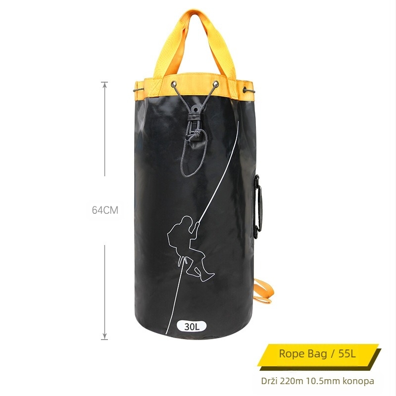 Prekogranična vruća prodajna torba za pohranu užeta za sportove na otvorenom, planinarska torba za penjanje, sklopiva torba za uže preko ramena, ruksak za rijeku
