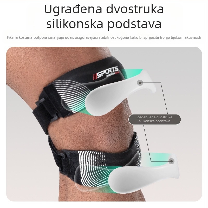 Sportski kompresijski zglob za patelu, traka za trčanje na otvorenom, za fitness i košarku, zaštitna navlaka za koljena za muškarce, apsorpcija udaraca, prozračna zaštitna navlaka za žene