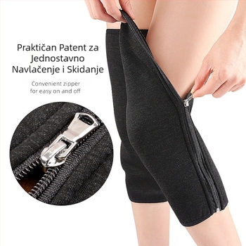 Jesenski i zimski štitnici za koljena s potpunom flis podstavom, imitacija ovčjeg baršuna, dvostruko zadebljani, topli štitnici za noge, štitnici za koljena s patentnim zatvaračem