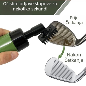 Nova četka za prskanje vodom za golf, preša, četka za čišćenje prskanjem vodom, kuglasta četka s višebojnom opcijom, pribor za golf