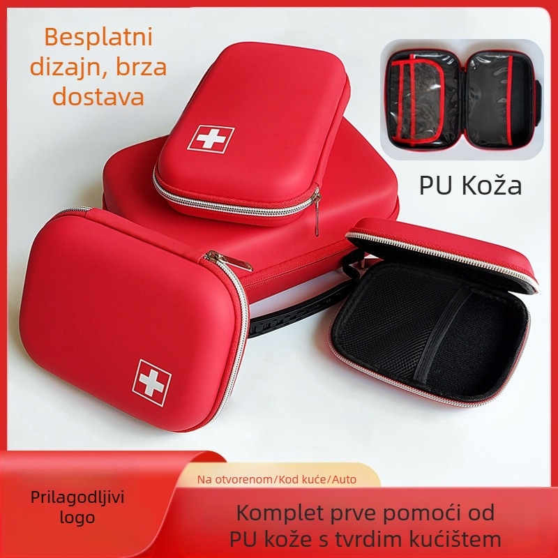 EVA komplet prve pomoći, prijenosni, od PU kože, kućni, automobilski, vanjski, komplet za hitne slučajeve, kutija za pohranu, torbu za spašavanje, torbu za lijekove i zdravstvenu njegu