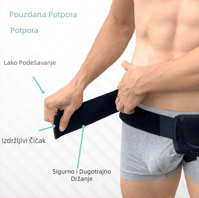 Pojas za kilu za muškarce iz tvorničke prodaje, pojas za pritisak za ingvinalnu kilu, podesivi pojas za potporu tankog crijeva