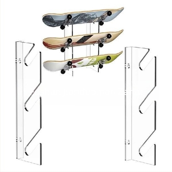 1 par akrilnih stalka za skateboard, zidni horizontalni stalak za skuter, zidni stalak za longboard