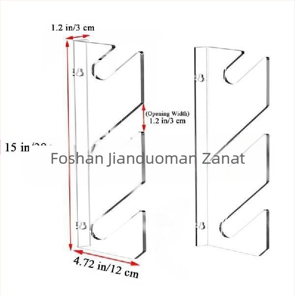 1 par akrilnih stalka za skateboard, zidni horizontalni stalak za skuter, zidni stalak za longboard