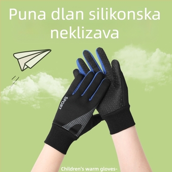 Dječje rukavice za dječake, biciklističke, vjetrootporne, skijaške, za igranje na snijegu, vodootporne, s flis podstavom, neklizajuće, zimske, dječje biciklističke tople rukavice