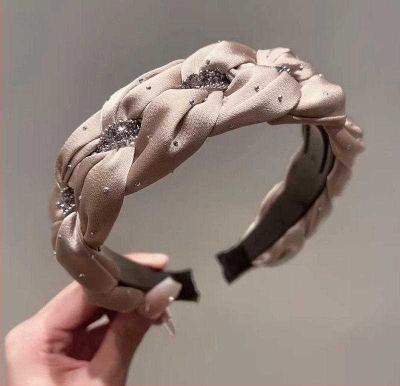 Traka za kosu s visokom krunom za žene, vintage traka za kosu širokog oboda za izlaske, dodatak za kosu za pranje lica s ukrasom od cirkona