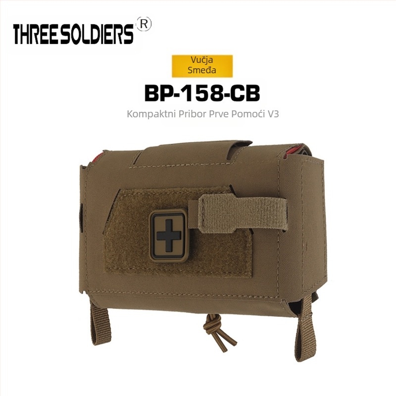 Taktički prsluk Molle opremljen s V3 malom medicinskom prijenosnom brzootpuštajućom podijeljenom medicinskom torbom
