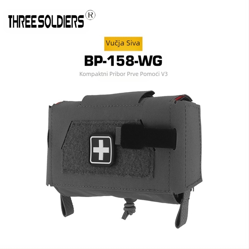Taktički prsluk Molle opremljen s V3 malom medicinskom prijenosnom brzootpuštajućom podijeljenom medicinskom torbom
