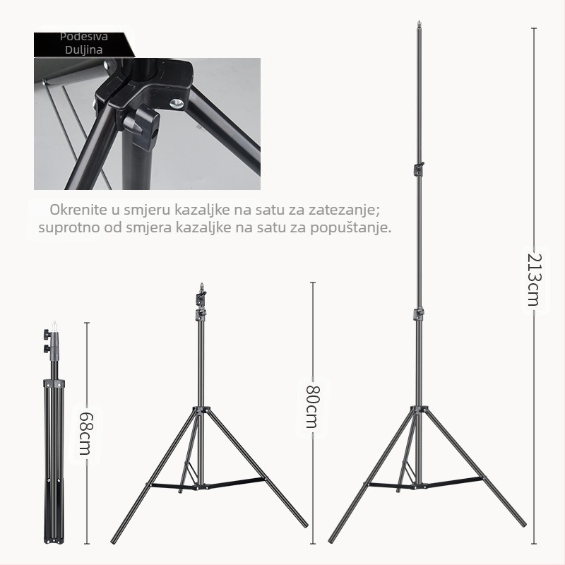 Vanjski stalak za kampiranje od aluminijske legure, sklopivi, podesivi, prijenosni, vješalica za kampersku lampu, mobilni nosač za kampiranje