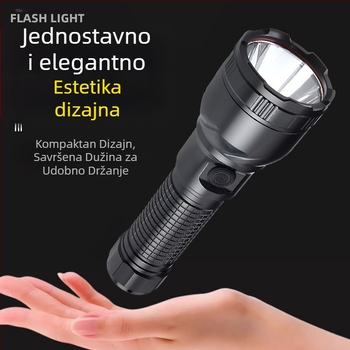 Snažna svjetiljka, LED ultra svijetla, dugog dometa, velike snage, ultra dugog vijeka trajanja baterije, punjiva, vanjska, planinarska, svjetiljka za hitne slučajeve
