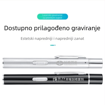 Punjiva dvostruka svjetlosna olovka za zenice žuto svjetlo bijelo svjetlo medicinska svjetiljka za oralni pregled od nehrđajućeg čelika jutarnja svjetiljka za pregled