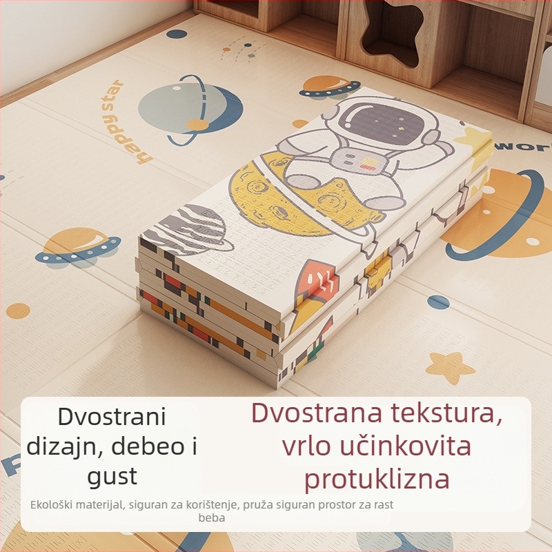 Podloga za puzanje beba, zadebljana pjenasta podloga, siguran materijal, bez mirisa, otporna na ulje, protiv obraštanja, lako se čisti, sklopiva i skladišti