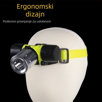 Dugotrajna jaka naočalna svjetiljka za bicikle, svjetlo za dvojnu upotrebu, ultra svijetla profesionalna T6 žarulja, pogodna za naočalne svjetiljke za ronjenje