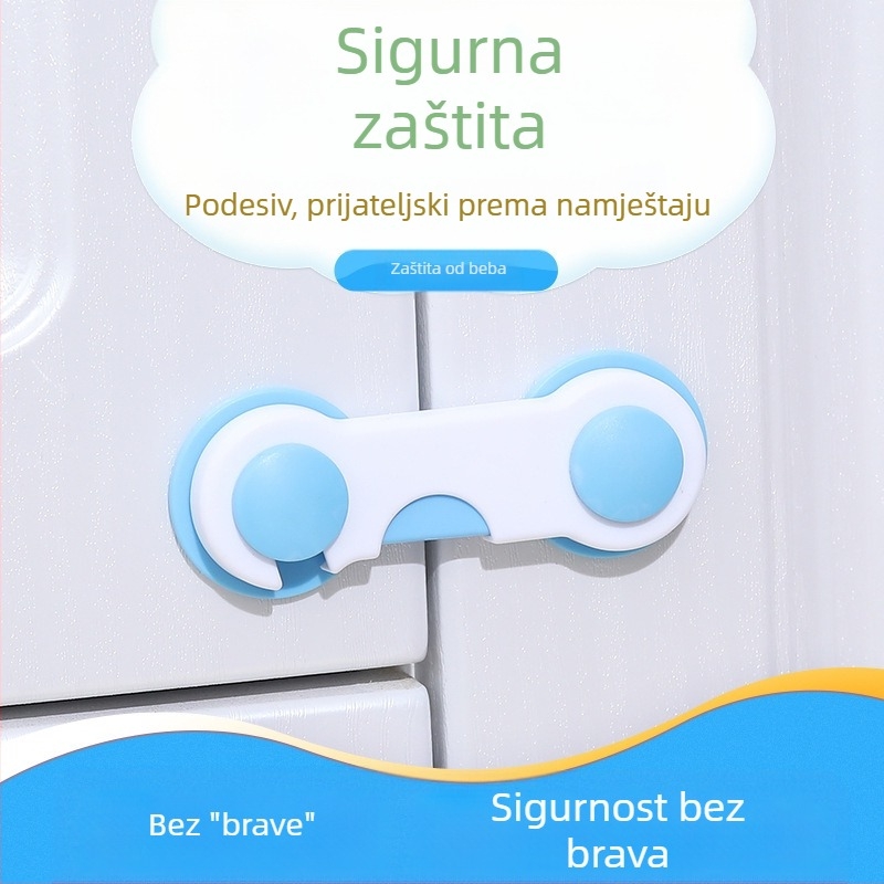 Sigurnosna brava za djecu, podesiva, duga brava, kitova brava, kratka brava, duga brava, zaštita dječjeg ormara, brava za ladicu