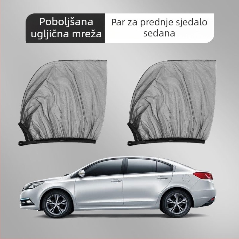 Mreža protiv komaraca za automobil, zavjesa za automobil, suncobran za prozor automobila, ljetna krema za sunčanje protiv komaraca, ventilacija i toplinska izolacija