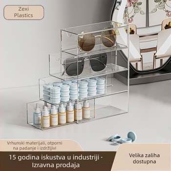 Z1032 Kutija za pohranu naočala preko granica, akrilna višeslojna stolna ladica za sunčane naočale, ormarić za pohranu otporan na prašinu