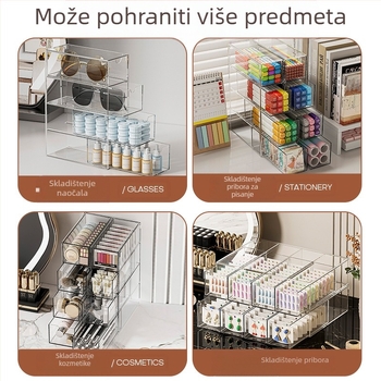 Z1032 Kutija za pohranu naočala preko granica, akrilna višeslojna stolna ladica za sunčane naočale, ormarić za pohranu otporan na prašinu