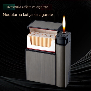 Personalizirana prijenosna kutija za cigarete s vatrometom, integrirana kutija za cigarete s dvojnom namjenom, kreativna kutija za cigarete tri u jednom za dečka, pokloni na veliko