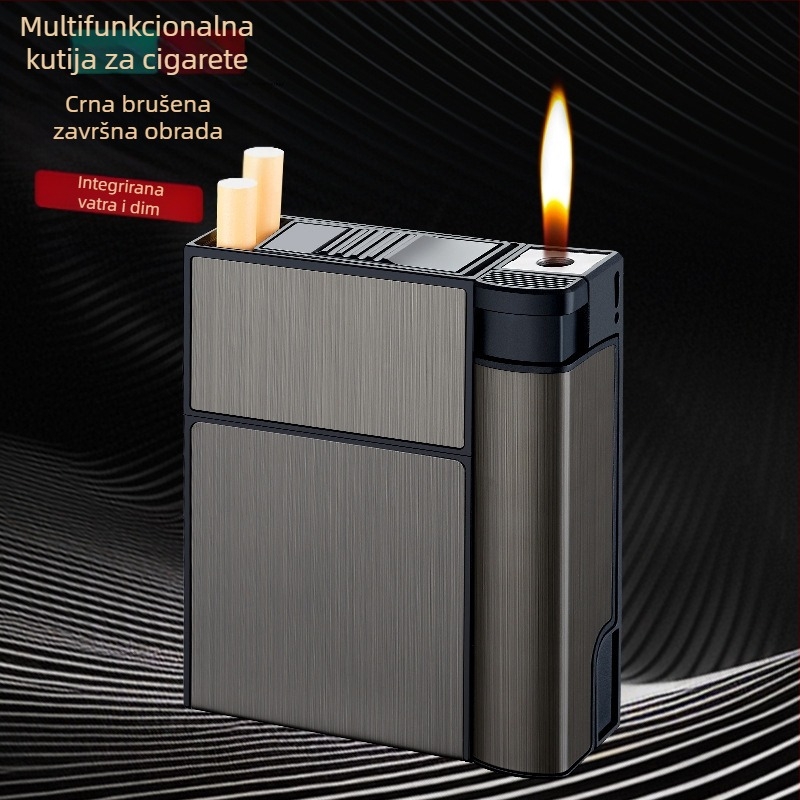 Personalizirana prijenosna kutija za cigarete s vatrometom, integrirana kutija za cigarete s dvojnom namjenom, kreativna kutija za cigarete tri u jednom za dečka, pokloni na veliko