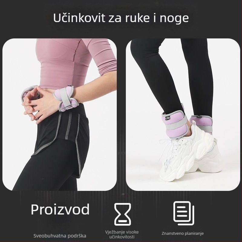 Utezi za noge s pijeskom za fitness, podesivi za kućnu upotrebu, pogodni za trčanje, trening, ples, boks, lagani za muškarce, žene i djecu