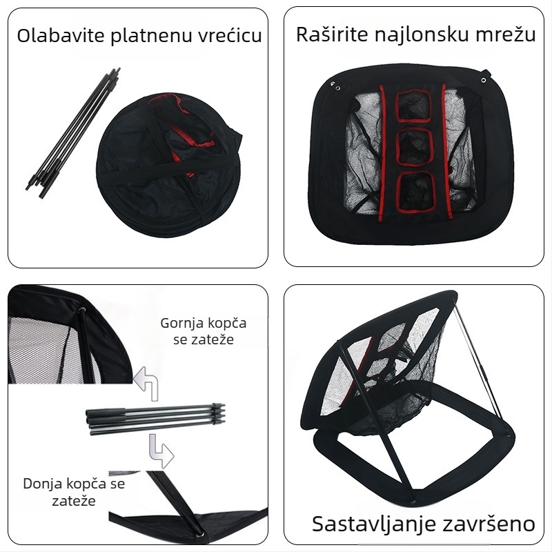 Najprodavanija sklopiva mreža za vježbanje golfa, udarac za unutarnju i vanjsku upotrebu, kolekcija loptica, odijelo za golf, rezanje, mreža za štap