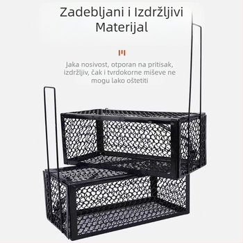 Proizvođačeva unutarnja štakorska klopka, osjetljivi metalni željezni kavez za mišolovku za kućnu upotrebu, vrlo učinkovit u istrebljenju štakora